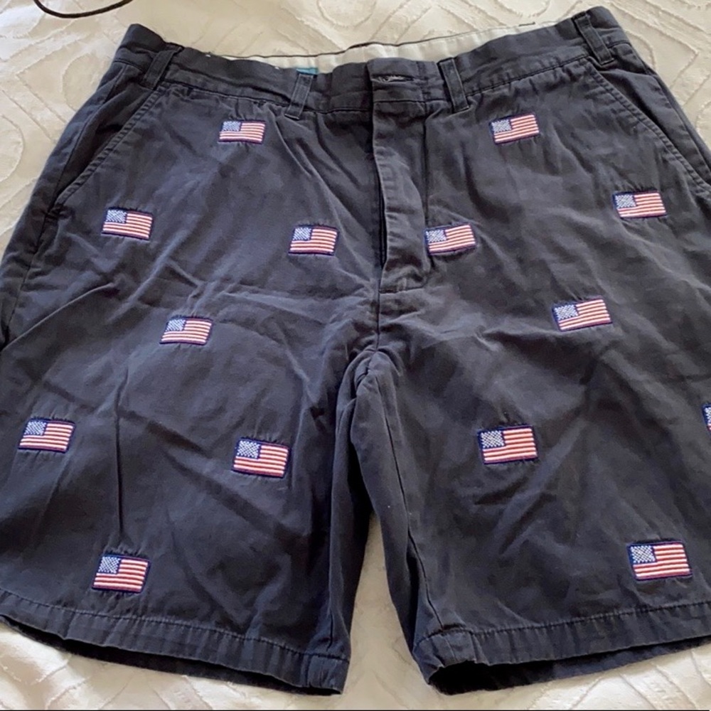 Navy Blue Shorts w/ American Flags
